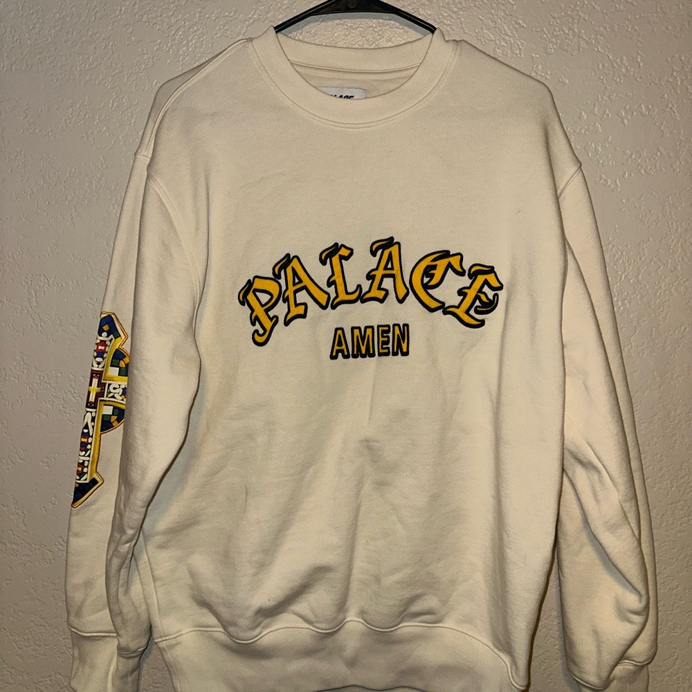 PALACE Men's Off-White Crewneck Sweater
